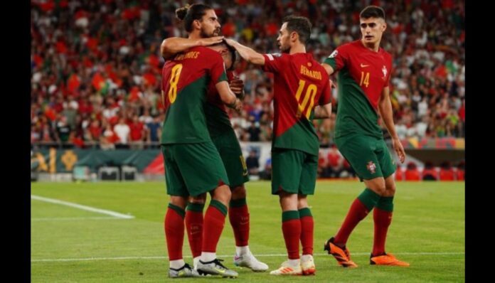 Portugal football team in Stadium