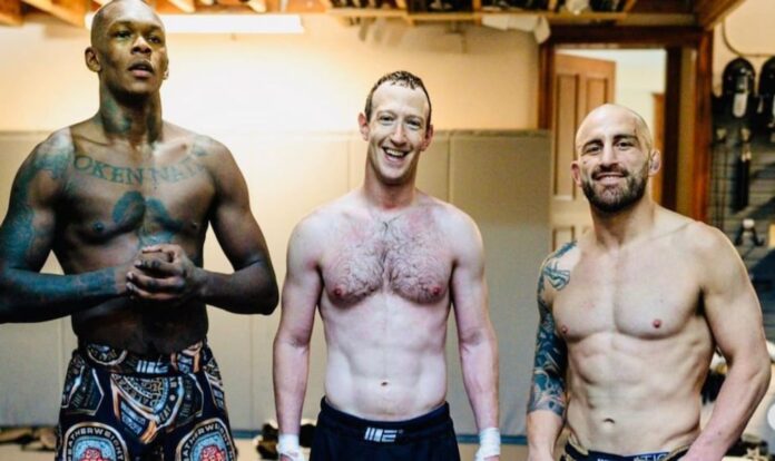 Mark Zuckerberg with MMA fighters