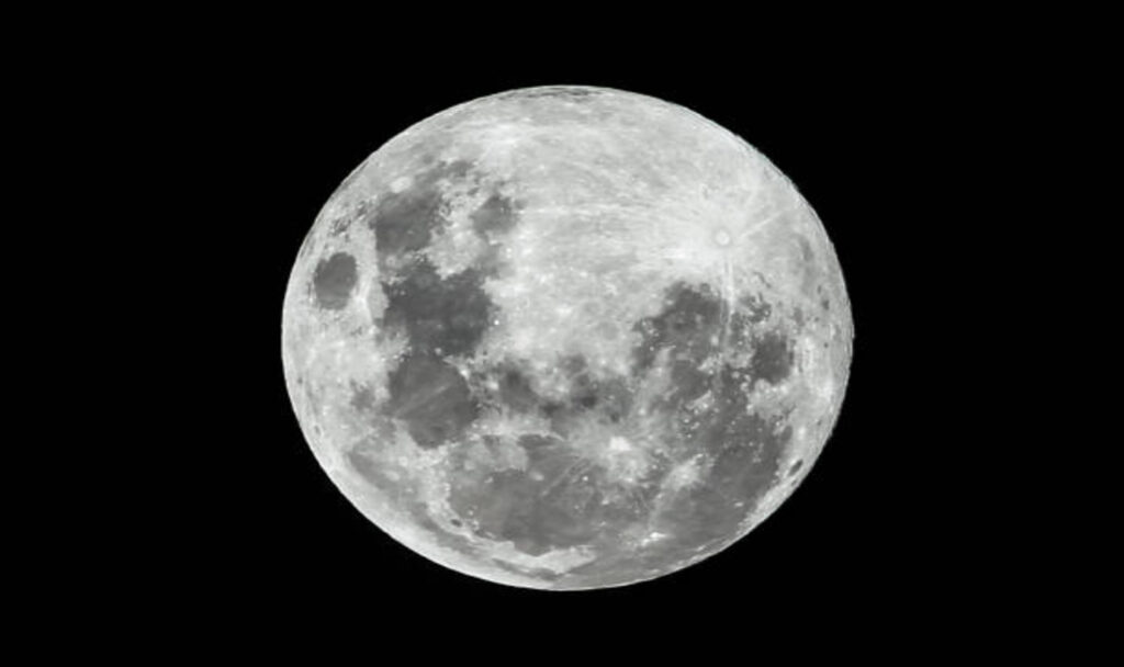 Full moon on clear night