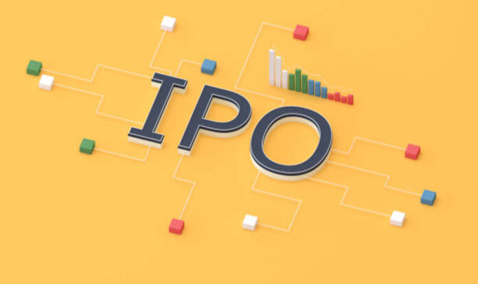 IPO written on yellow background