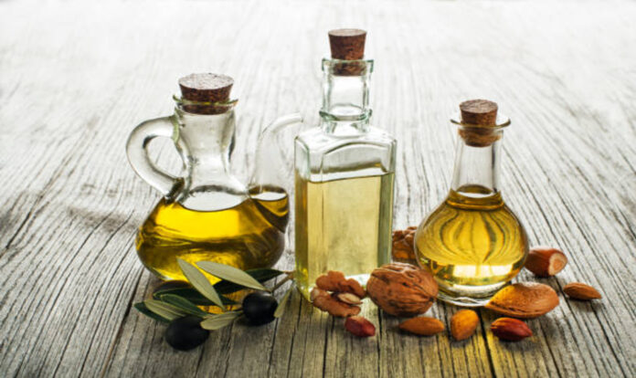 Olive oil and walnut oil almond oil