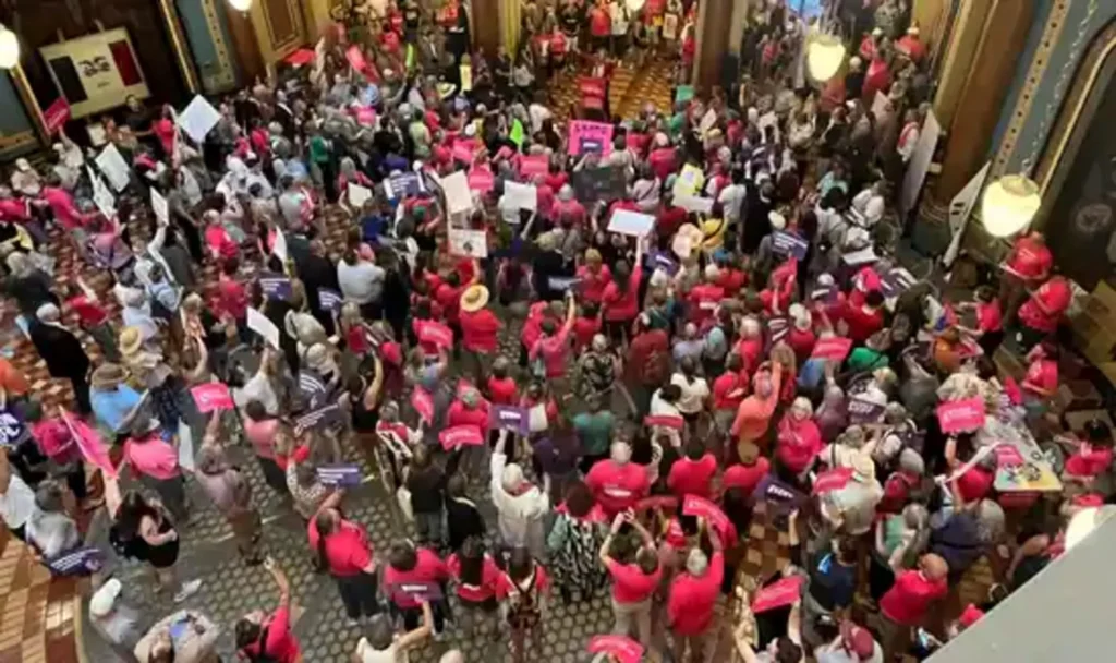 People gathered