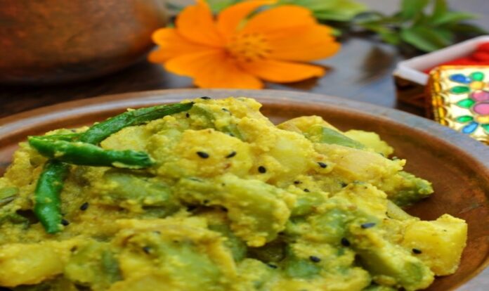 Ridged gourd dish