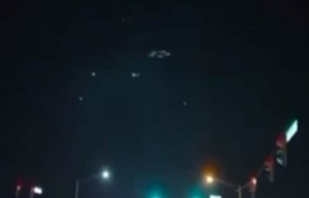 UFO in dark sky