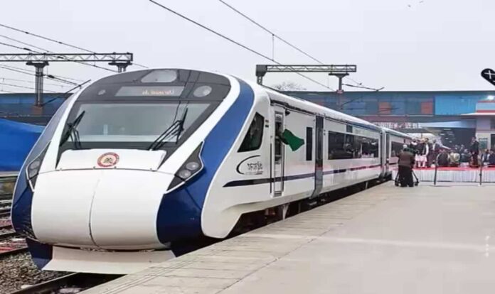 Vande Bharat express in railway station