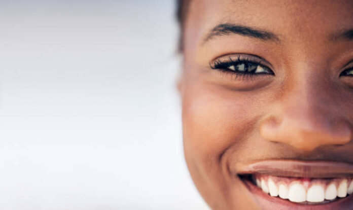 Woman smiling closeup