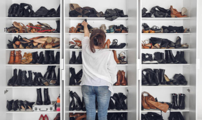 Woman choosing shoes