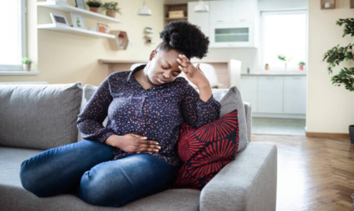 Woman suffering from pain