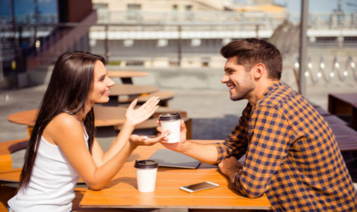 Couple on date