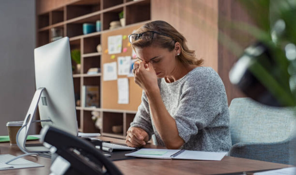 Woman exhausted
