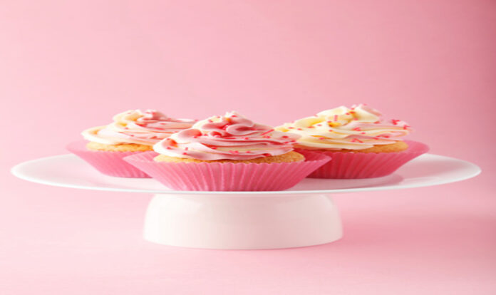 Cupcake in white plate