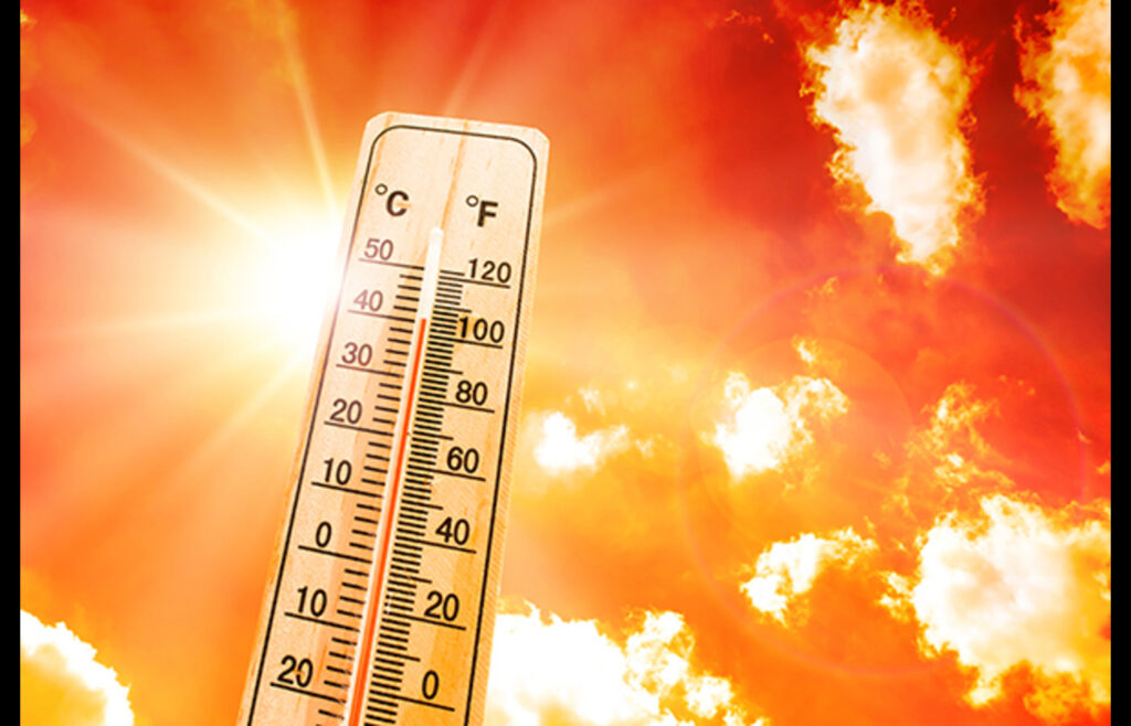 Measuring temperature of heatwaves